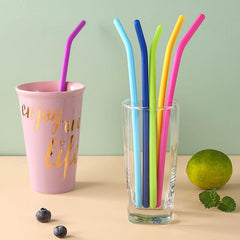 1pc Silicone Straws For Drinking Water Juice Soft Straw For Complementary Food