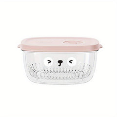 Double Layer Food Storage Box Multifunctional Vegetable Storage