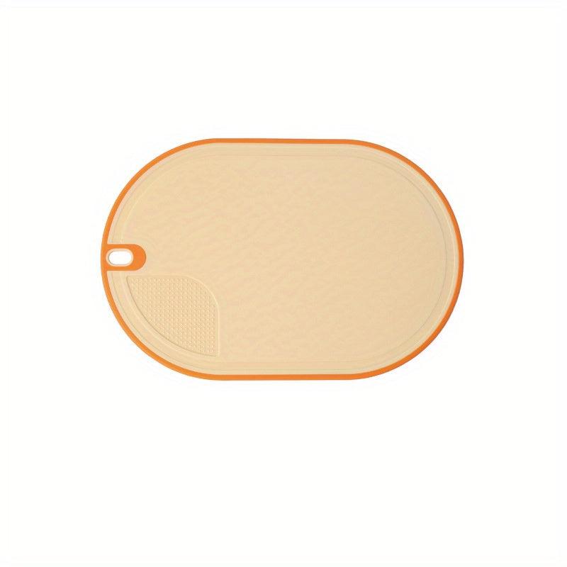 1pc Kitchen Cutting Board Double-sided Pattern Board Non-slip PP Mildew-proof