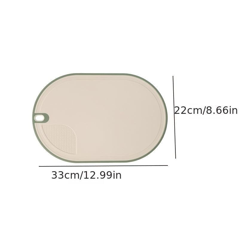 1pc Kitchen Cutting Board Double-sided Pattern Board Non-slip PP Mildew-proof
