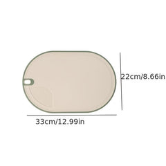 1pc Kitchen Cutting Board Double-sided Pattern Board Non-slip PP Mildew-proof