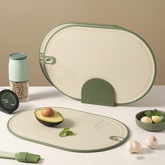 1pc Kitchen Cutting Board Double-sided Pattern Board Non-slip PP Mildew-proof
