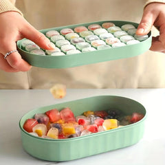 Large Capacity Ice Cube Mold with Lid for Fridge Freezer