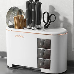 Kitchen Utensil Holder Rack Spice Storage Organizer Flatware Drying