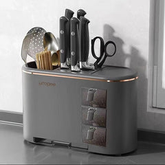 Kitchen Utensil Holder Rack Spice Storage Organizer Flatware Drying