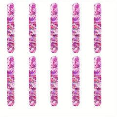 10pcs Reusable Sequin Acrylic Ice Cream Sticks for Homemade Ice Cream