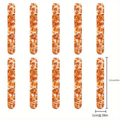 10pcs Reusable Sequin Acrylic Ice Cream Sticks for Homemade Ice Cream