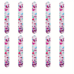 10pcs Reusable Sequin Acrylic Ice Cream Sticks for Homemade Ice Cream
