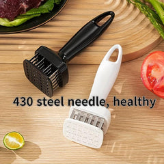 2pcs Kitchen Meat Tenderizer Manual Juicer Stainless Steel Meat Tenderizer Blade