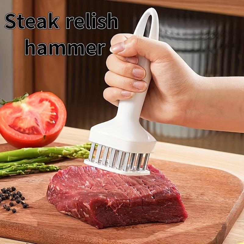 2pcs Kitchen Meat Tenderizer Manual Juicer Stainless Steel Meat Tenderizer Blade
