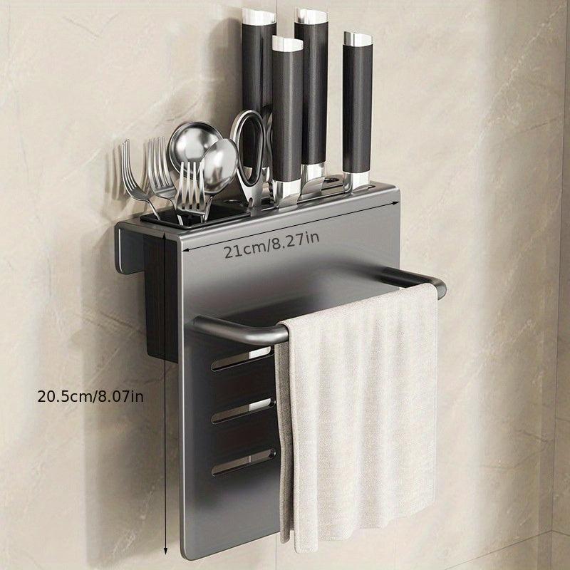 Wall Mounted Knife Rack with Cutting Board Holder