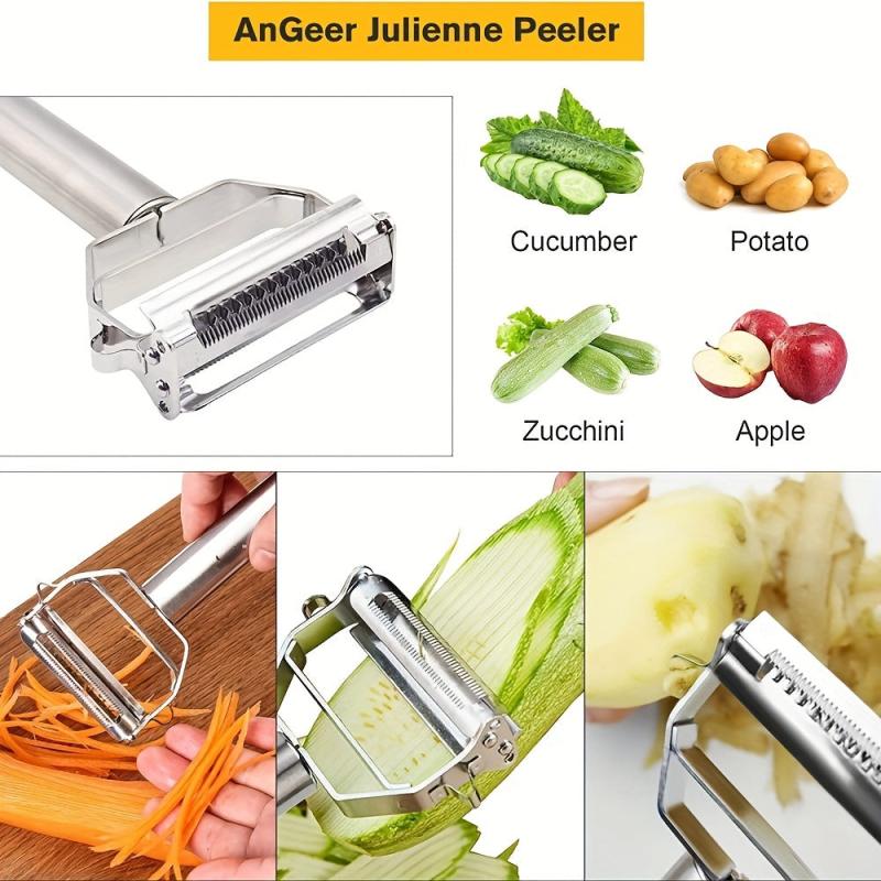 2in1 Stainless Steel Peeler & Grater for Fruits and Vegetables
