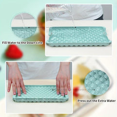 3pcs Mini Ice Cube Tray with Lid and Bin for Chilling Drinks