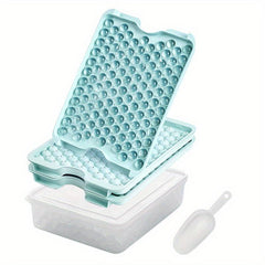 3pcs Mini Ice Cube Tray with Lid and Bin for Chilling Drinks