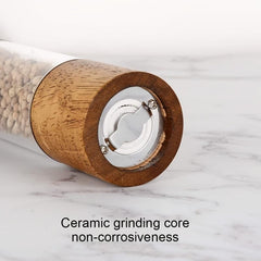 2pcs Pepper Grinder Wooden Spice Grinder Manual Pepper Mill