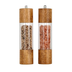 2pcs Pepper Grinder Wooden Spice Grinder Manual Pepper Mill
