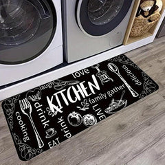 Cutlery Kitchen Rug Absorbent Non Slip Stain Resistant Waterproof