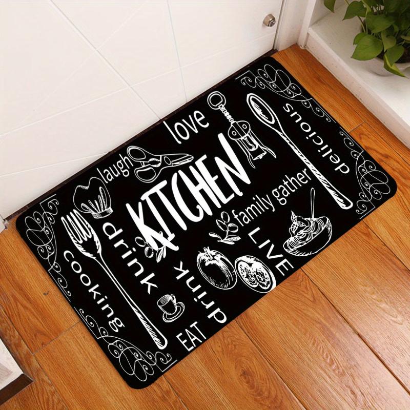 Cutlery Kitchen Rug Absorbent Non Slip Stain Resistant Waterproof