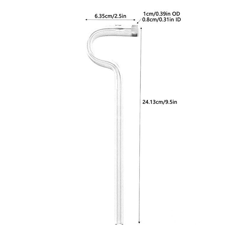 3pcs Anti Wrinkle Glass Straws Eco friendly Reusable Drinking Straw