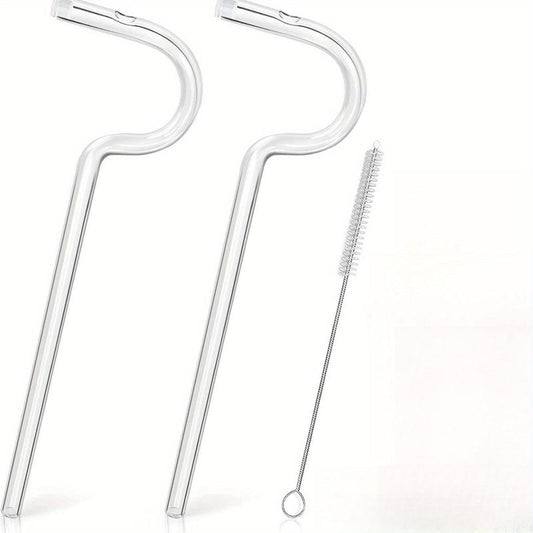 3pcs Anti Wrinkle Glass Straws Eco friendly Reusable Drinking Straw