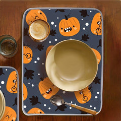 Halloween Theme Cutlery Mat Ghost Pumpkin Pattern Table Pad