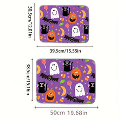 Halloween Theme Cutlery Mat Ghost Pumpkin Pattern Table Pad