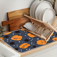 Halloween Theme Cutlery Mat Ghost Pumpkin Pattern Table Pad