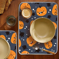 Halloween Theme Cutlery Mat Ghost Pumpkin Pattern Table Pad