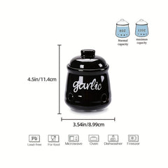 Ceramic Garlic Keeper Storage Container with Lid