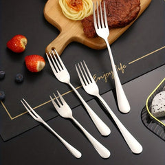 4pcs Stainless Steel Tableware Kitchen Fork Spoon Set