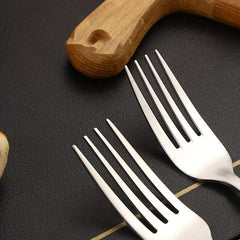 4pcs Stainless Steel Tableware Kitchen Fork Spoon Set