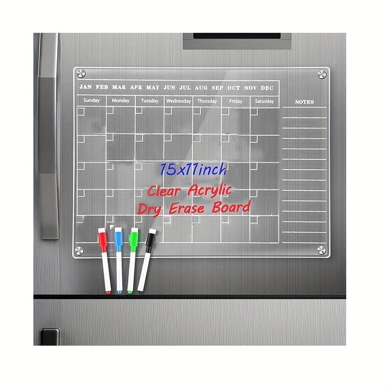 8pcs Magnetic Refrigerator Stickers Set with Acrylic Board and Pens