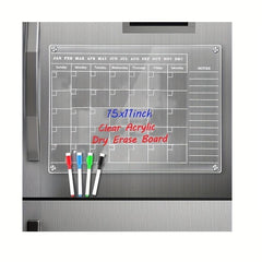 8pcs Magnetic Refrigerator Stickers Set with Acrylic Board and Pens