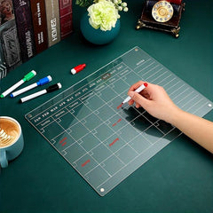 8pcs Magnetic Refrigerator Stickers Set with Acrylic Board and Pens