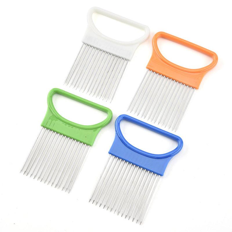 Stainless Steel Onion Needle Onion Fork Slicer Tomato Cutter