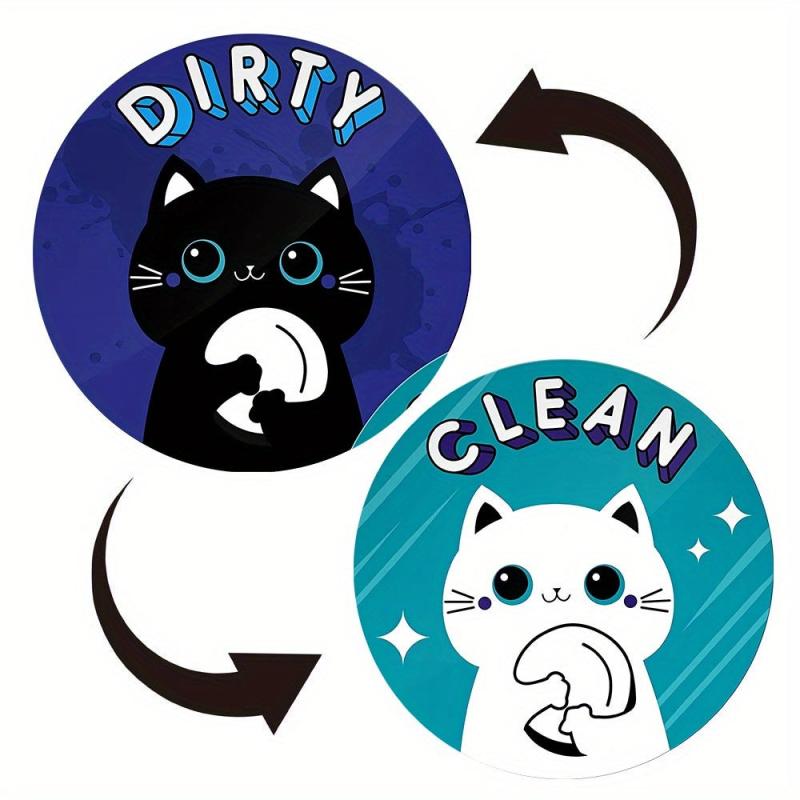 Cartoon Animals Dishwasher Magnet Clean Dirty Sign Strong Magnet Kitchen Gadget