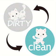 Cartoon Animals Dishwasher Magnet Clean Dirty Sign Strong Magnet Kitchen Gadget