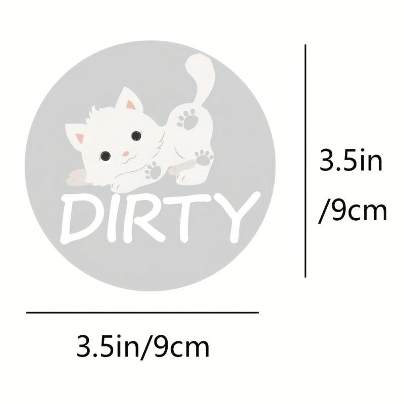 Cartoon Animals Dishwasher Magnet Clean Dirty Sign Strong Magnet Kitchen Gadget