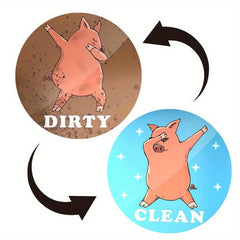 Cartoon Animals Dishwasher Magnet Clean Dirty Sign Strong Magnet Kitchen Gadget