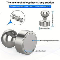 12pcs Metal Fridge Magnets for Whiteboard Refrigerator