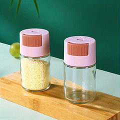 1pc Glass Seasoning Jar Kitchen Salt Box Spice Bottle
