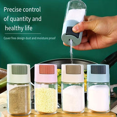 1pc Glass Seasoning Jar Kitchen Salt Box Spice Bottle