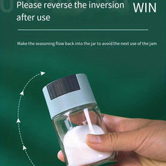 1pc Glass Seasoning Jar Kitchen Salt Box Spice Bottle
