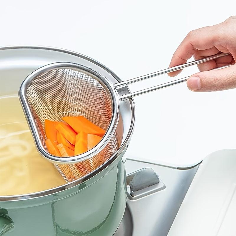 2pcs Stainless Steel Small Strainer Spoon Household Hot Pot Colander Spoon