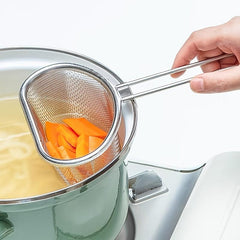 2pcs Stainless Steel Small Strainer Spoon Household Hot Pot Colander Spoon