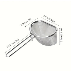 2pcs Stainless Steel Small Strainer Spoon Household Hot Pot Colander Spoon