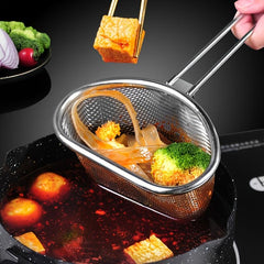 2pcs Stainless Steel Small Strainer Spoon Household Hot Pot Colander Spoon