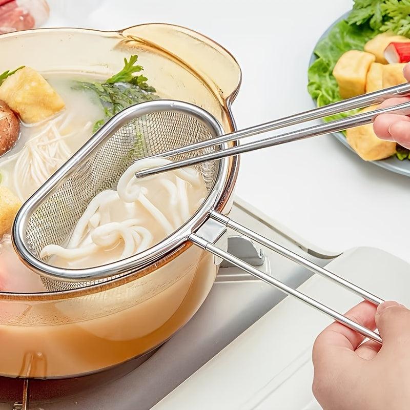 2pcs Stainless Steel Small Strainer Spoon Household Hot Pot Colander Spoon