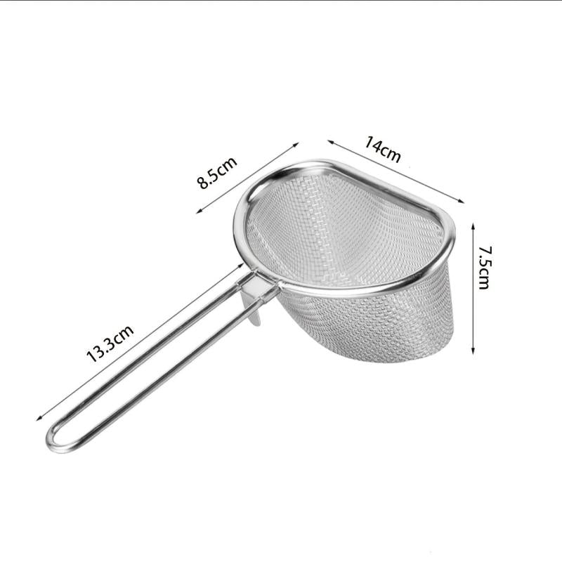2pcs Stainless Steel Small Strainer Spoon Household Hot Pot Colander Spoon