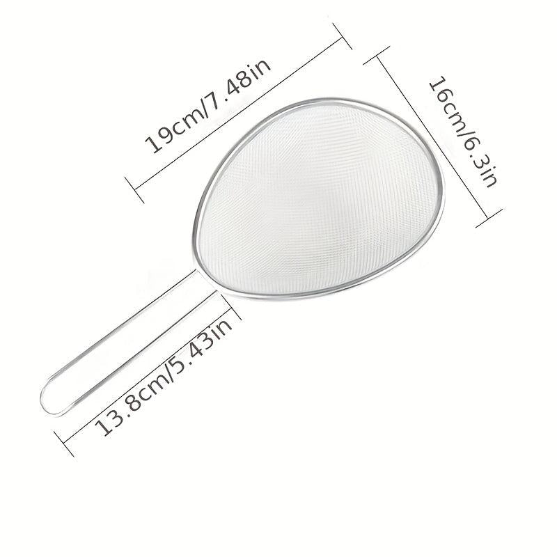 Kitchen Mesh Filter Spoon With Handle Stainless Steel Strainer Spoon